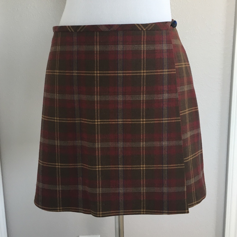 Joseph Tricot plaid skirt